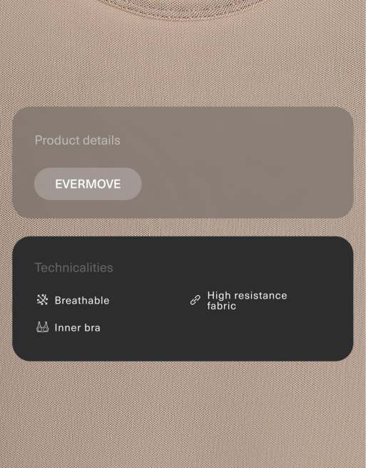 OYSHO - Evermove - Top senza maniche beige a maniche corte, 7 di 7