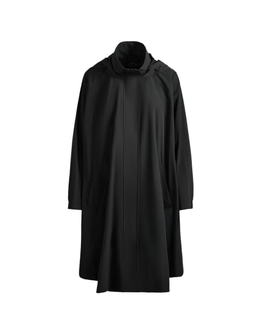 OYSHO Extra lightweight 10k waterproof long cape in black, 5 of 5