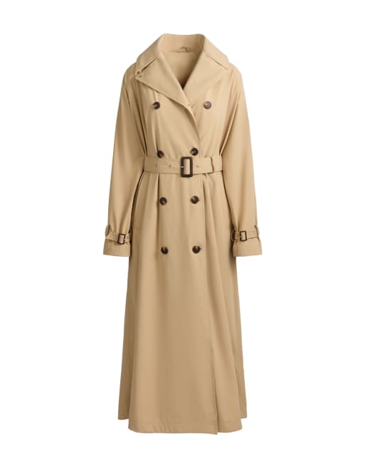 OYSHO Extra lightweight 10k waterproof long jacket in camel, 7 of 7