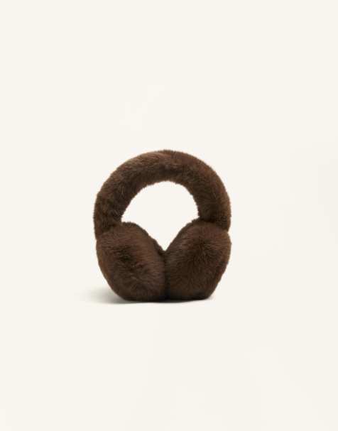 OYSHO Faux fur style ear muffs in brown - view 1