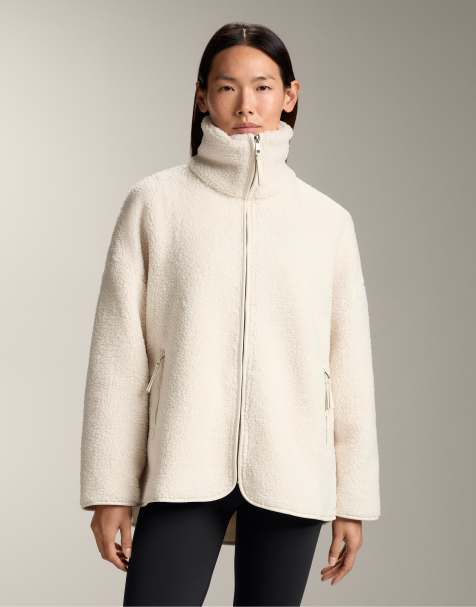 OYSHO Faux-shearling oversize jacket in ecru - view 1