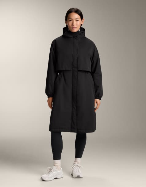 OYSHO – Fellex® Aerogel 10k – Svart, vattentät, vadderad jacka i långa design - view 1