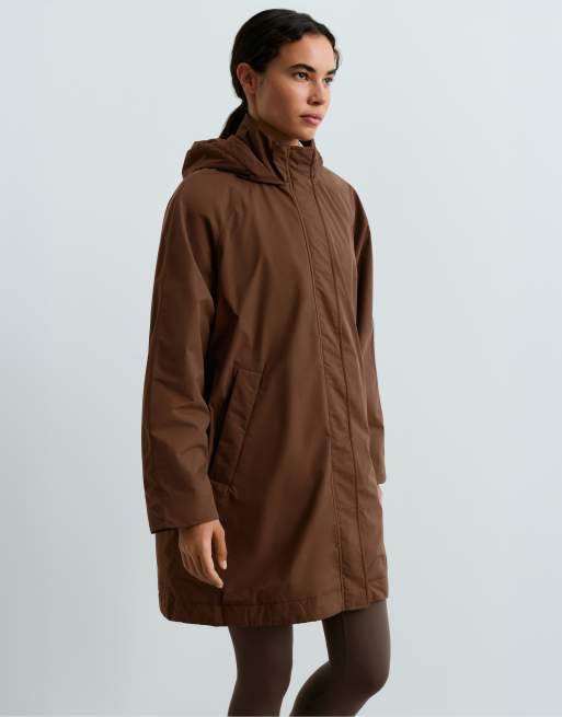 OYSHO Fellex® aerogel 10k waterproof padded jacket in brown, 2 of 5