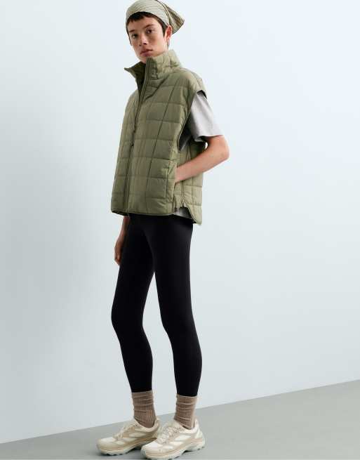 OYSHO Fellex® aerogel boxy vatteret vest i grøn, 7 af 7