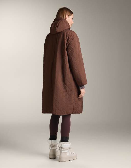 OYSHO – Fellex® Aerogel – Brun, vattenavvisande jacka med vaddering och lång modell, 3 av 4