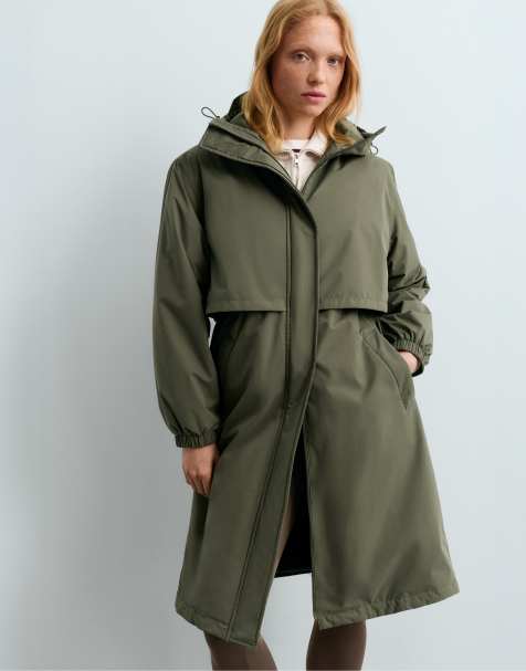 OYSHO Fellex® aerogel doudoune longue imperméable en kaki - view 1
