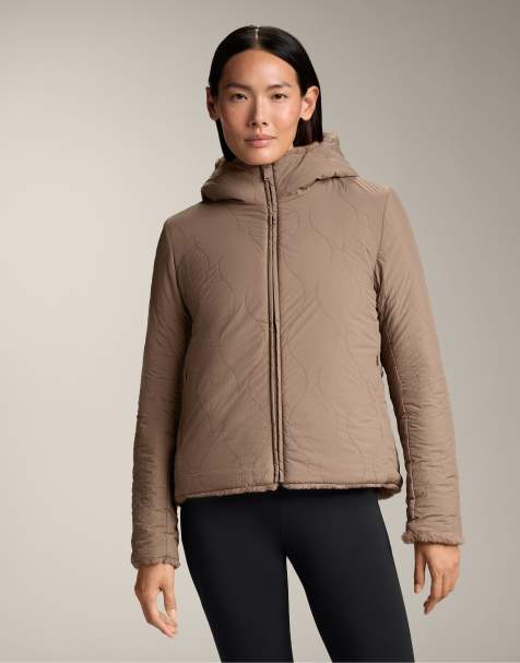 OYSHO Fellex® aerogel faux fur padded jacket in grey - view 1