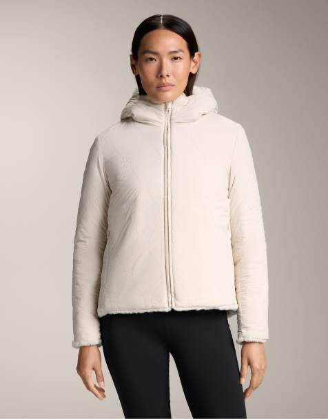 OYSHO Fellex® aerogel faux fur padded jacket in stone - view 1