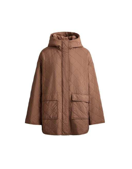 OYSHO Fellex® Aerogel gefütterte Jacke mit Kunstfell-Optik innen in Braun, 6 von 6