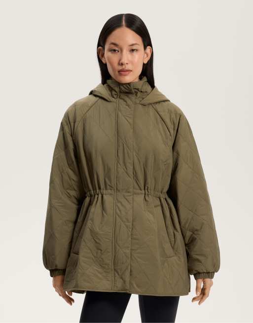 OYSHO - Fellex® Aerogel - Giacca imbottita kaki militare taglio lungo