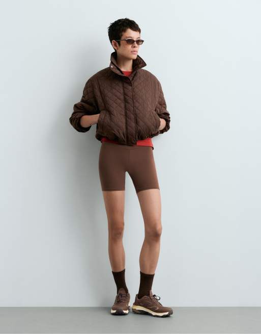 OYSHO Fellex® aerogel kort vadderad jacka i cocoa, 2 av 5