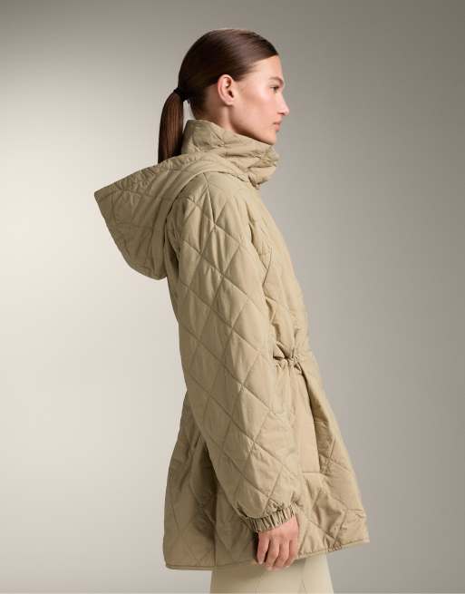 OYSHO Fellex® aerogel padded jacket in beige | ASOS
