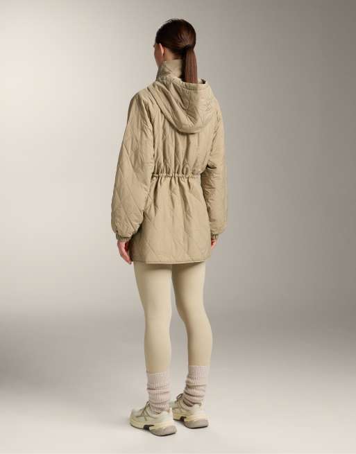 OYSHO Fellex® aerogel padded jacket in beige | ASOS