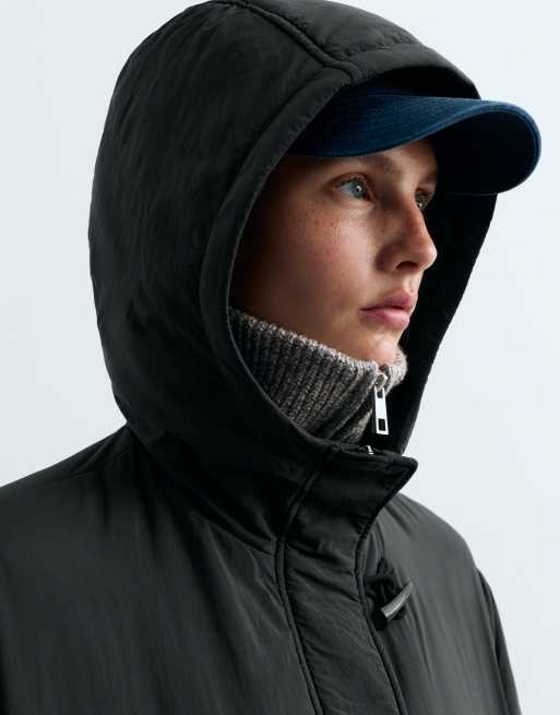 OYSHO Fellex® aerogel padded jacket with toggles in black, 3 of 5