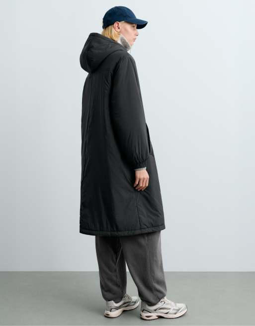 OYSHO Fellex® aerogel padded jacket with toggles in black, 4 of 5