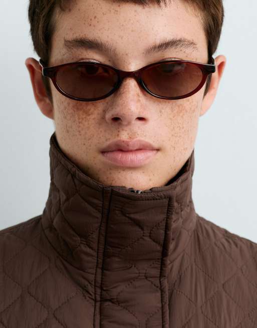 OYSHO Fellex® aerogel short padded jacket in cocoa, 3 of 5