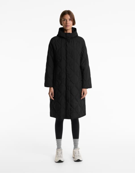OYSHO – Fellex® Aerogel – Svart, vattenavvisande, vadderad jacka i lång modell - view 1