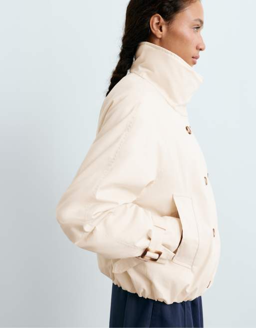 OYSHO Fellex® aerogel vadderad kort jacka i ivory ecru, 3 av 4