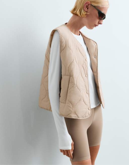 OYSHO Fellex® aerogel vatteret gilet i beige, 3 af 5