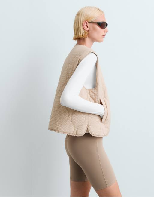 OYSHO Fellex® aerogel vatteret gilet i beige, 4 af 5