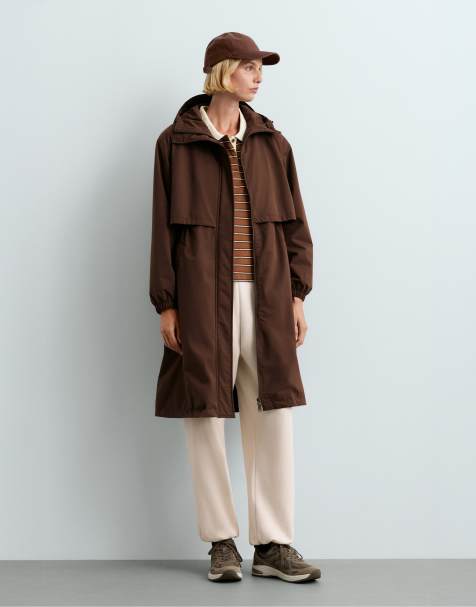 OYSHO Fellex® doudoune longue imperméable rembourrée en marron foncé - view 1