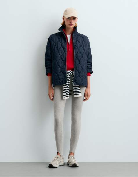 OYSHO Fellex® giacca imbottita boxy effetto denim blu navy - view 1