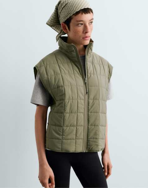OYSHO Fellex® gilet imbottito boxy verde - view 1