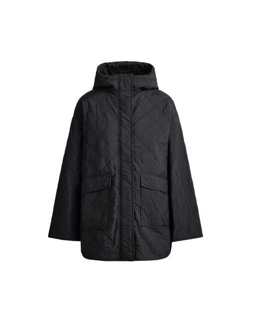 OYSHO Fellex® Steppjacke mit Innenfutter in Kunstfelloptik in Schwarz, 6 von 6