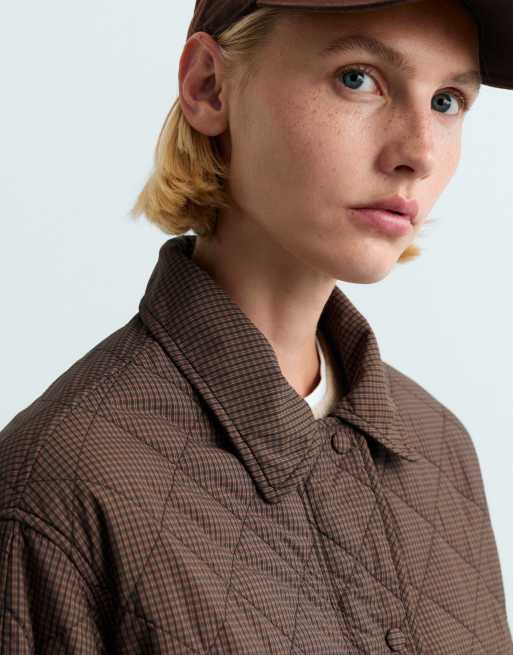 OYSHO Fellex® veste matelassée mi-longue coupe carrée marron, 2 de 4