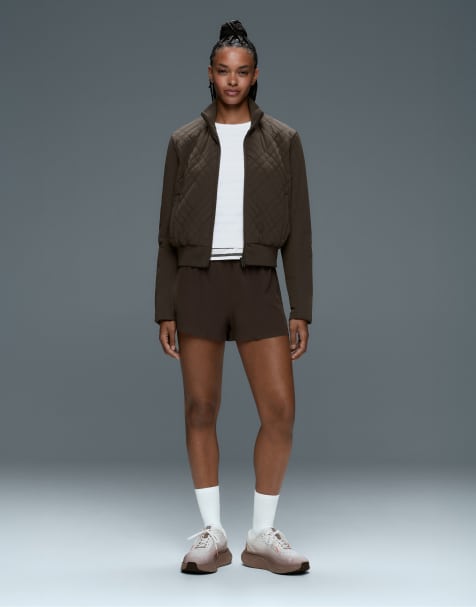 OYSHO Fellex® volcanic technical padded bomber jacket in brown - view 1