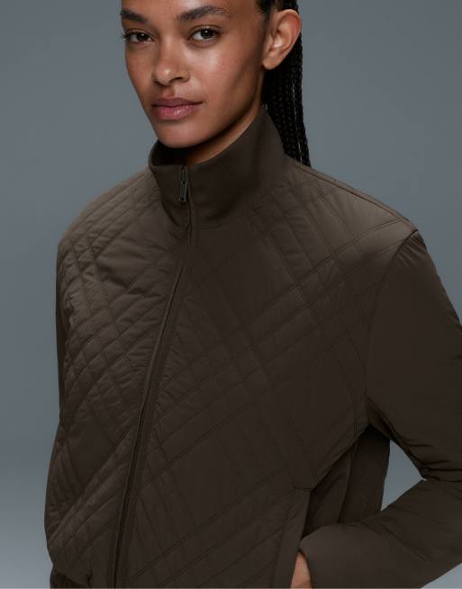 OYSHO Fellex® volcanic technical padded bomber jacket in brown, 3 of 5