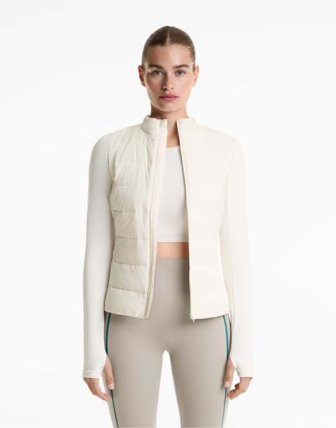 OYSHO Fellex® volcanic technical padded jacket in pale ecru - view 1