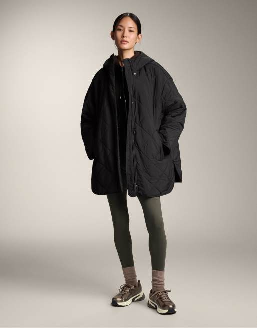 OYSHO Fellex® waterrepellent padded jacket with aerogel in black, 4 of 4