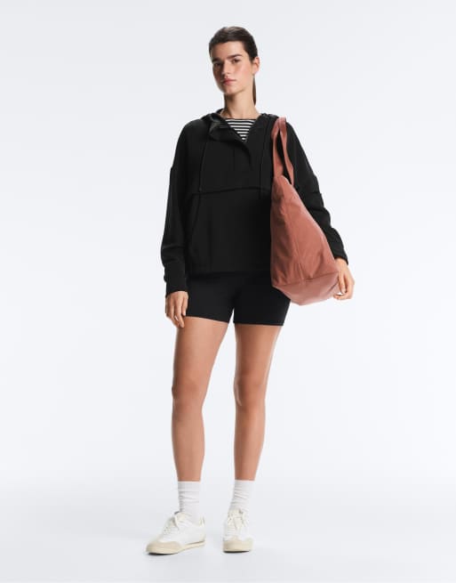 Oysho - Felpa morbida al tatto nera con zip in misto modal, 2 di 4