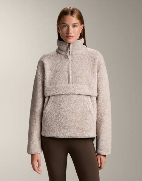 OYSHO Fleece sweatshirt with front pocket in grey - view 1