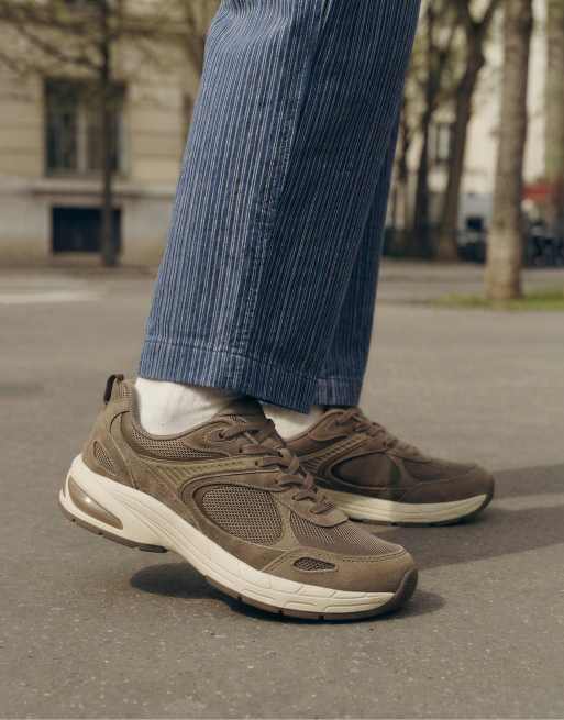 OYSHO flerdelade fritidssneakers i brunt, 2 av 6