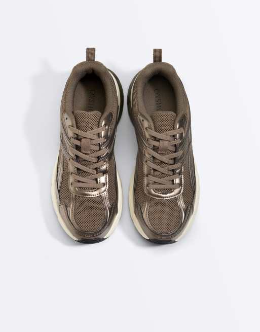 OYSHO flerdelade fritidssneakers i koppar, 5 av 7