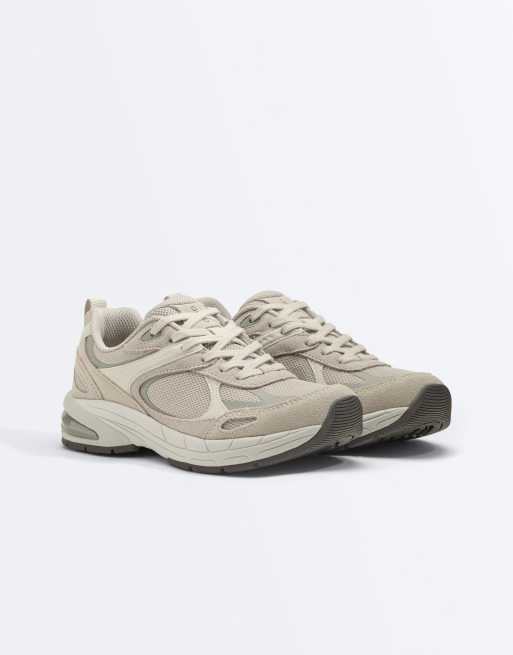 OYSHO flerdelade fritidssneakers i mink, 3 av 7