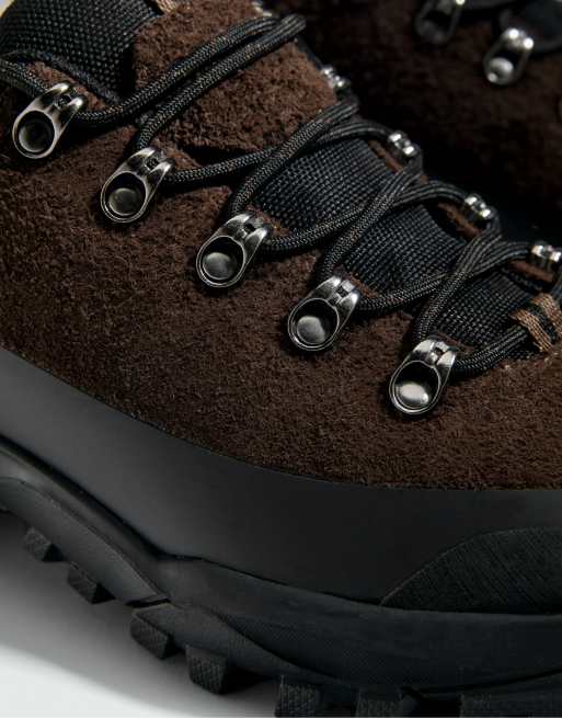 OYSHO Freetime Sneakers aus Spaltleder in Braun, 5 von 7