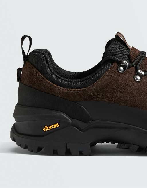 OYSHO Freetime sneakers i spaltlæder i brun, 7 af 7