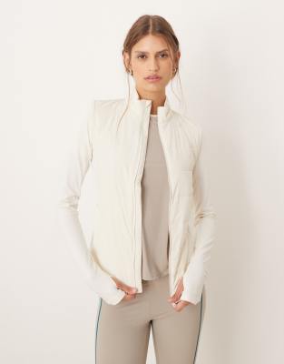 Oysho - Funktionsjacke in Ecru mit vulkanischem Fellex-Futter-Neutral