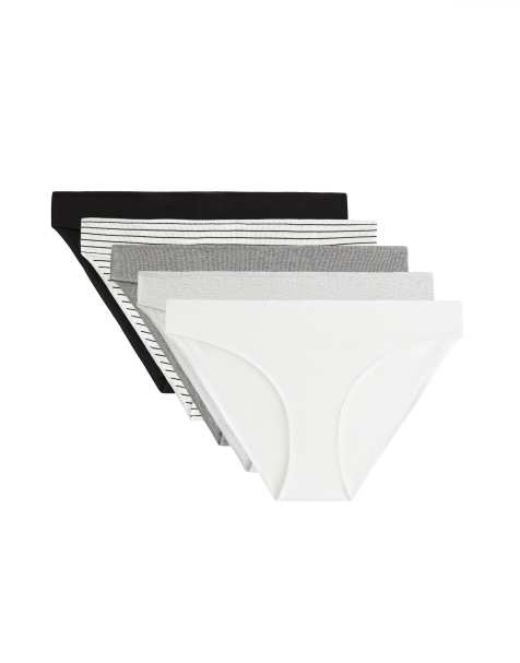 OYSHO – Gå, klassiska, ribbade trosor i bomullsmix, 5-pack - view 1