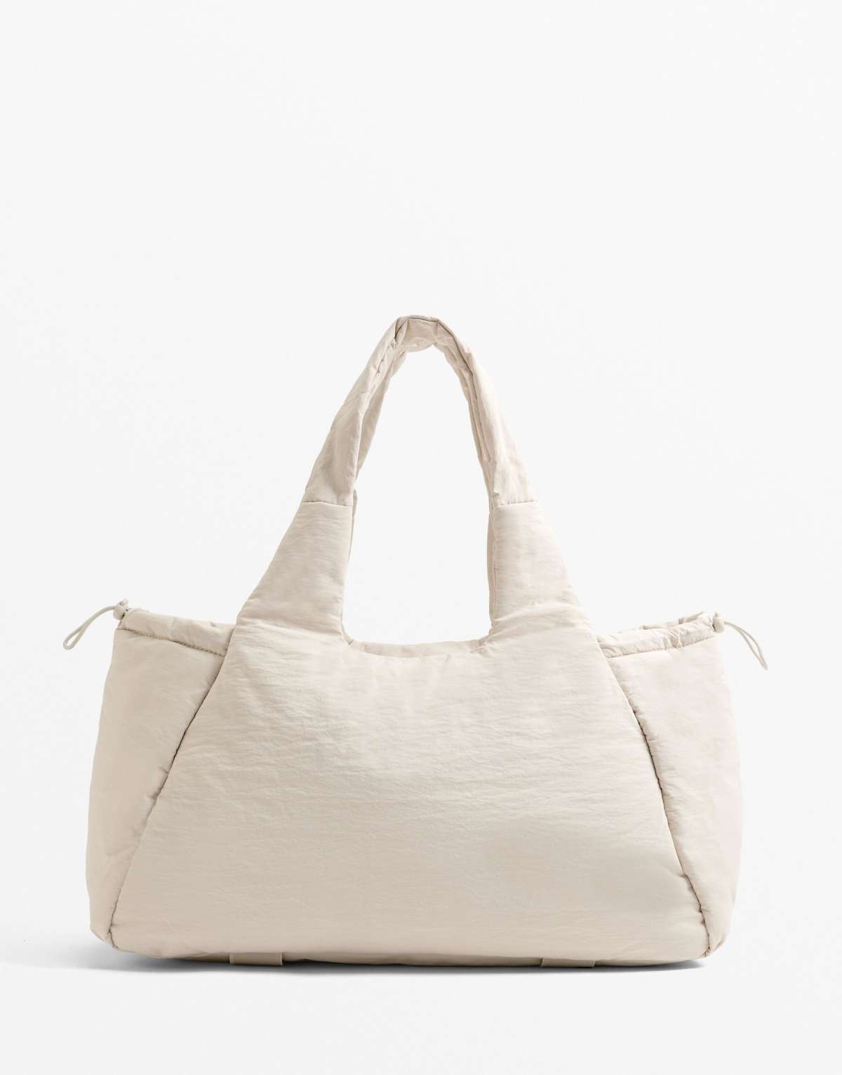 Oysho gathered mat carry bag in ecru