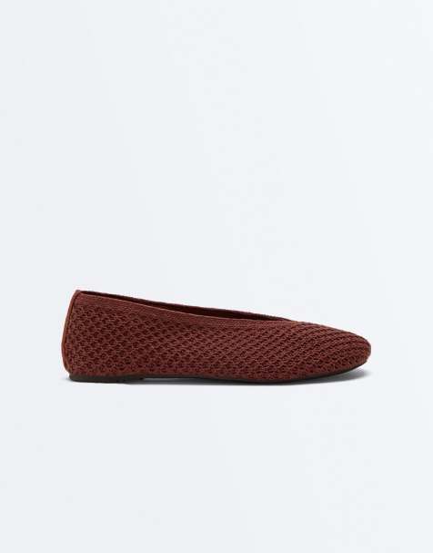OYSHO – Gehäkelte Ballerinas in Terracotta - view 1