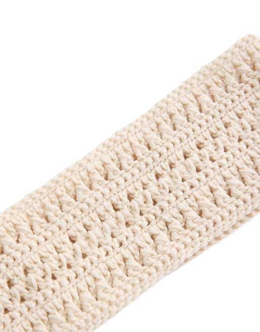 OYSHO gehäkeltes Sport-Stirnband in Ecru, 4 von 4