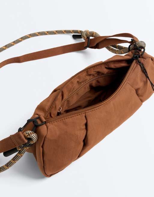 OYSHO gepolsterte Umhängetasche in Braun, 3 von 6