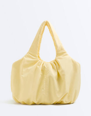 OYSHO - Geraffter Shopper in Gelb