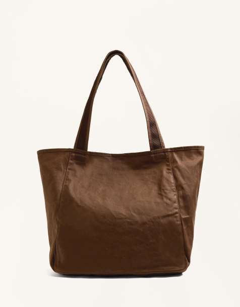 OYSHO – Gewachster Shopper in Braun - view 1