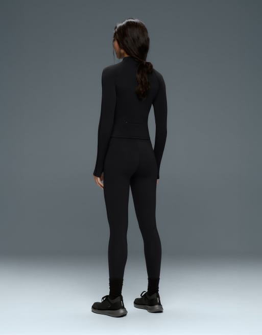 Oysho - Giacca calda e leggera nera con cuciture, 4 di 7