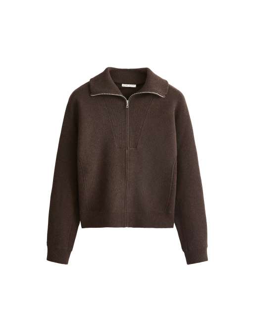 OYSHO giacca in maglia a coste marrone, 5 di 5